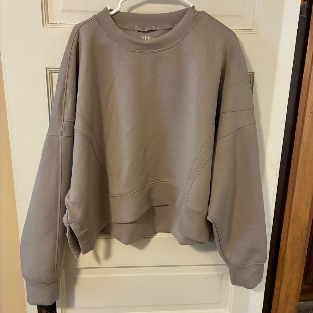 YPB Oversized Tan Sweatshirt
